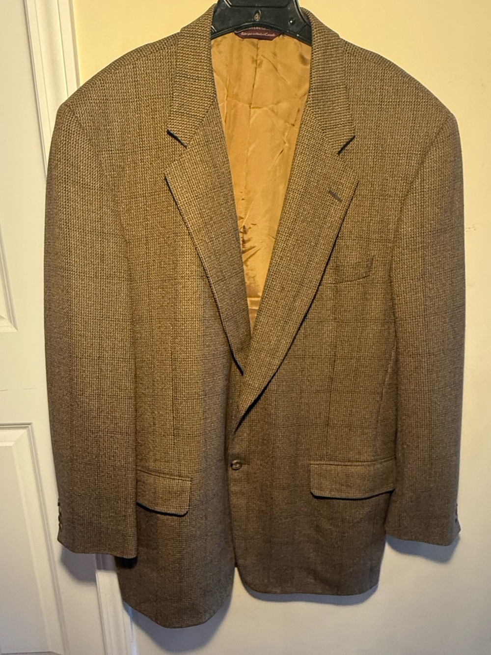 H Stockton Men's Brown Textured Blazer - Classic Tailored Style